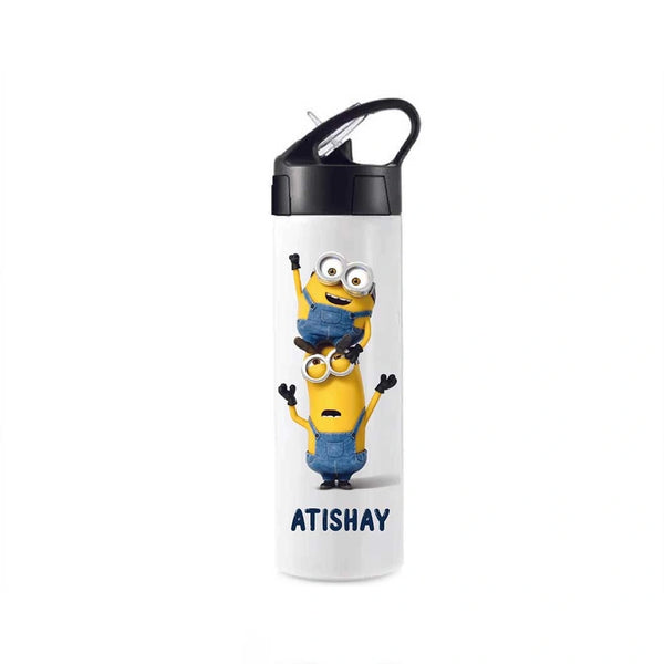 Personalised Sipper Bottle With Straw For Kids